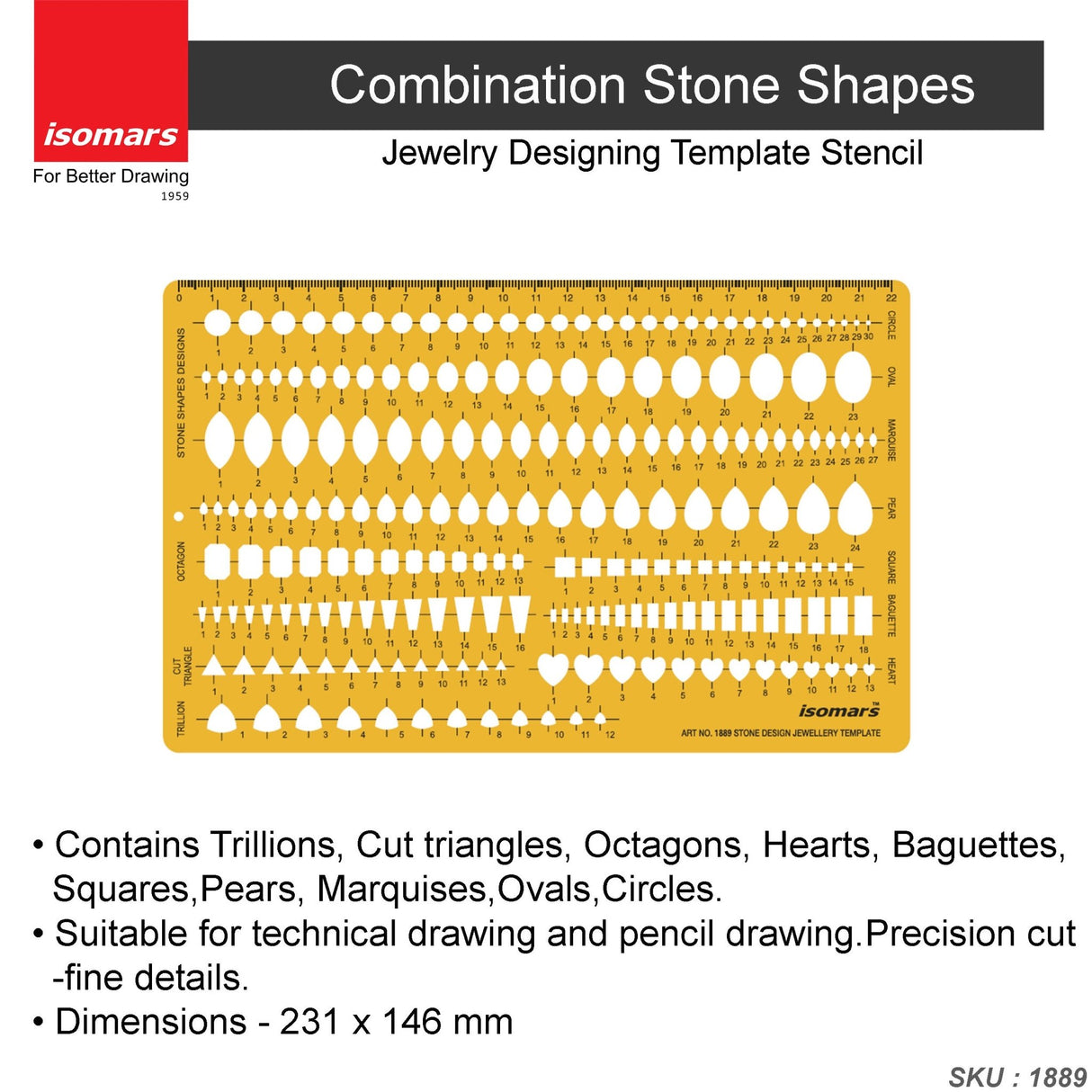 Jewelry Designing Template (Stone Shape) - Isomars