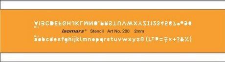 Lettering Guide Drawing template 2 mm - Isomars