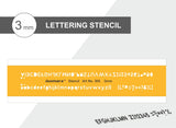 Lettering Guide Drawing Template 3mm - Isomars
