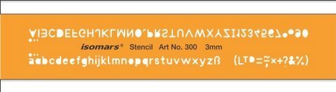 Lettering Guide Drawing Template 3mm - Isomars