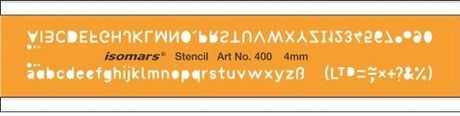 Lettering Guide Drawing Template 4mm - Isomars