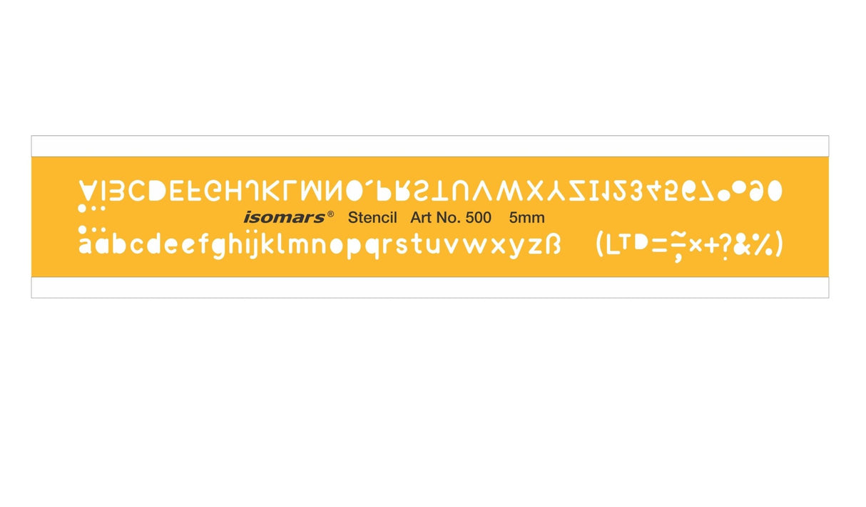 Lettering Guide Drawing Template 5mm - Isomars