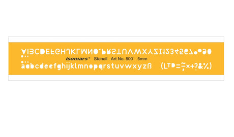 Lettering Guide Drawing Template 5mm - Isomars