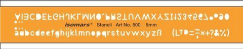 Lettering Guide Drawing Template 5mm - Isomars