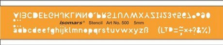Lettering Guide Drawing Template 5mm - Isomars