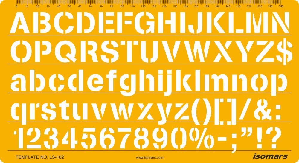 Lettering Stencil 102 - Isomars