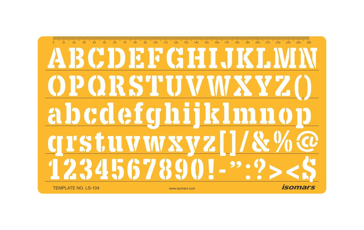 Lettering Stencil 104 - Isomars
