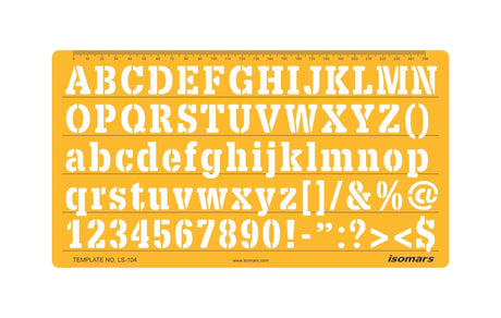 Lettering Stencil 104 - Isomars