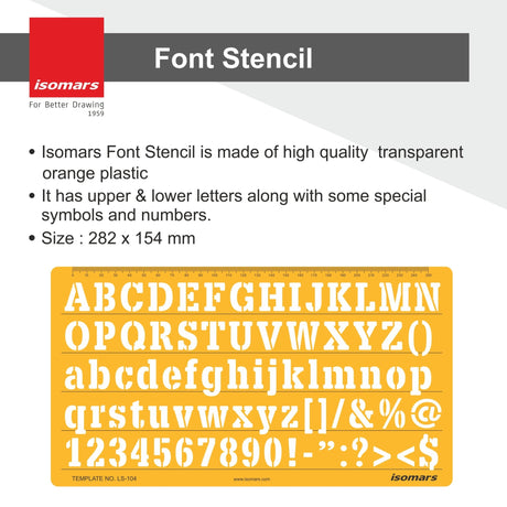 Lettering Stencil 104 - Isomars