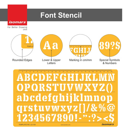 Lettering Stencil 104 - Isomars