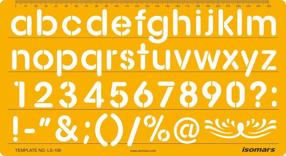 Lettering Stencil 106 - Isomars