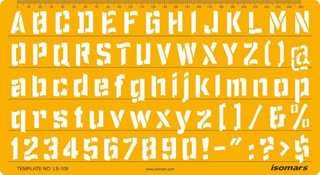 Lettering Stencil 109 - Isomars