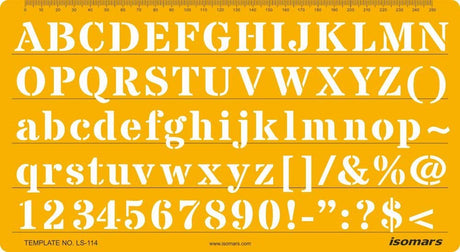 Lettering Stencil 114 - Isomars