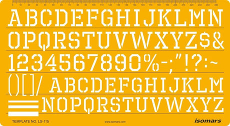 Lettering Stencil 115 - Isomars