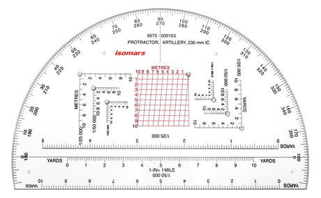 Military/Mils Protractor - 9" - Isomars