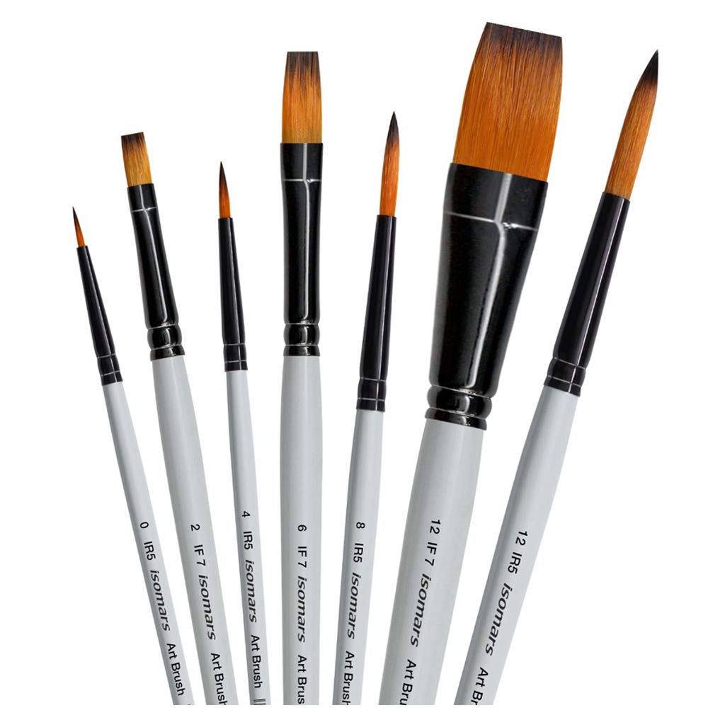 Isomars Round & Flat Brush Set of 7