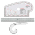 Multipurpose Curve, Gridding Scale & Armhole Curve with Marking Combo (Clear) - Isomars