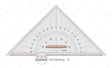 Nautical Set Square 10 Inch with Protractor | Acrylic Drafting Triangle Tool for Marine Navigation, Architecture & Engineering Drawing - Isomars