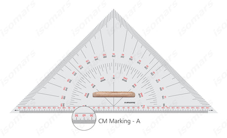 nautical set square 10 inch with protractor