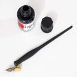Oblique Dip Pen Holder Set: Brass Flange, Flex Dip Nib, and Black Ink (35ml) - Isomars