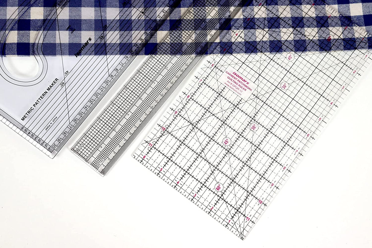 Pattern Maker, Gridding Ruler & Garment Ruler Combo - Isomars