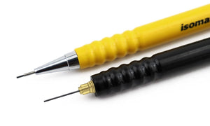 Isomars Mechanical Pencil - Draftex Pencil 0.5mm With Leads And Eraser- Black And Yellow Pencil Combo