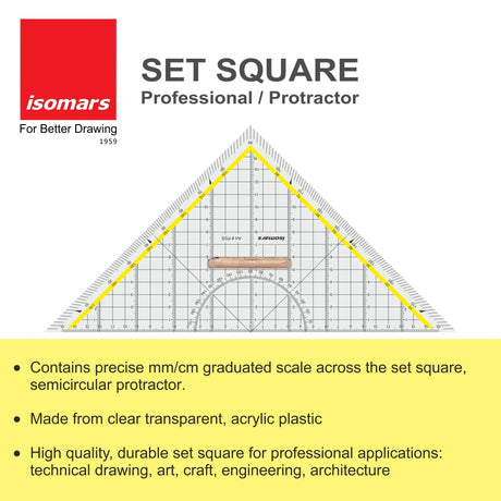 Professional Set Square 8" - Isomars