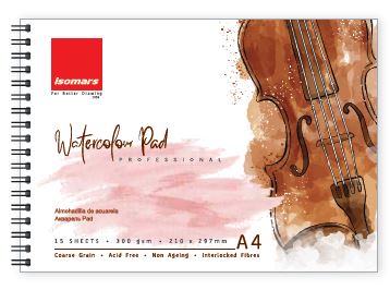 Professional Watercolour Pad A4 - Isomars