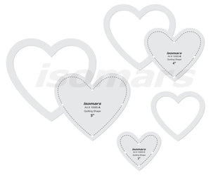 Isomars Heart Shaped Quilting Patchwork Scale Template Set of 3 Pcs
