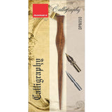 Rose Wood Calligraphy Holder Set with 2 Flex Nibs - Isomars