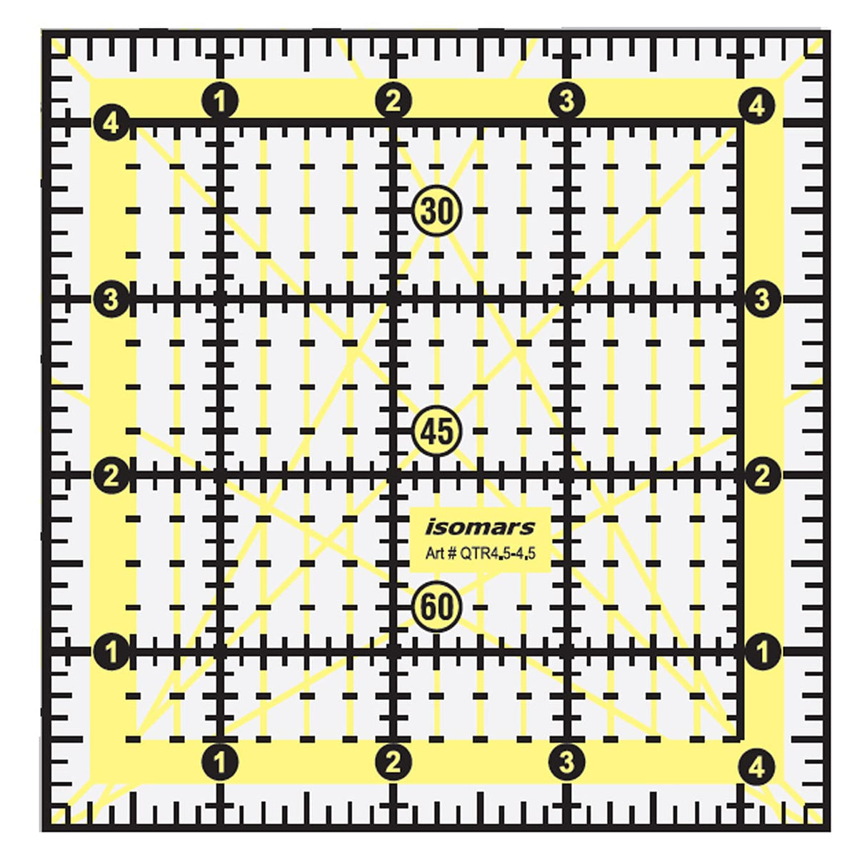 Square Patchwork Quilt Ruler (4.5" x 4.5") - Isomars