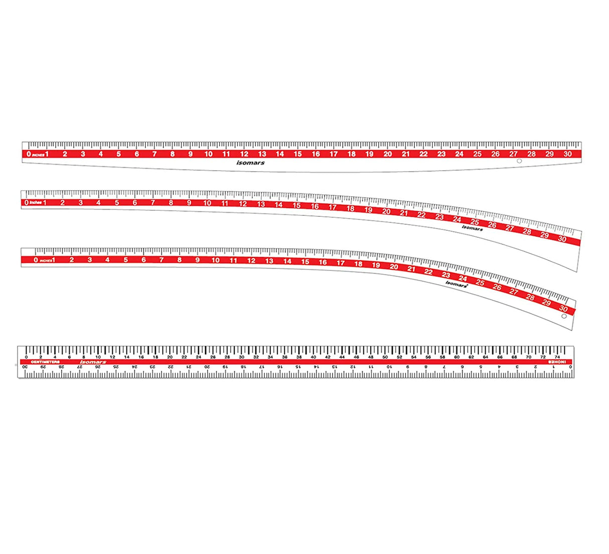 Tailoring Ruler Set Of 4 - Isomars