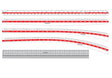 Tailoring Ruler (Set of 5) Isomars Quilting Template for Patchwork & Sewing - Isomars