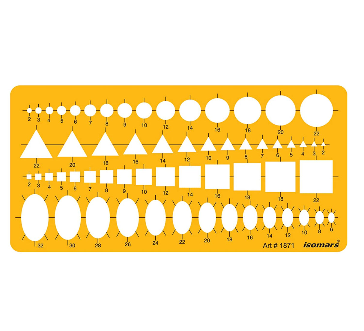 Technical Drawing Templates (Set of 4) - with French Curves - Isomars