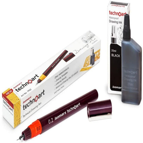Technoart Technical Drawing Pen and Ink Combo set - Isomars