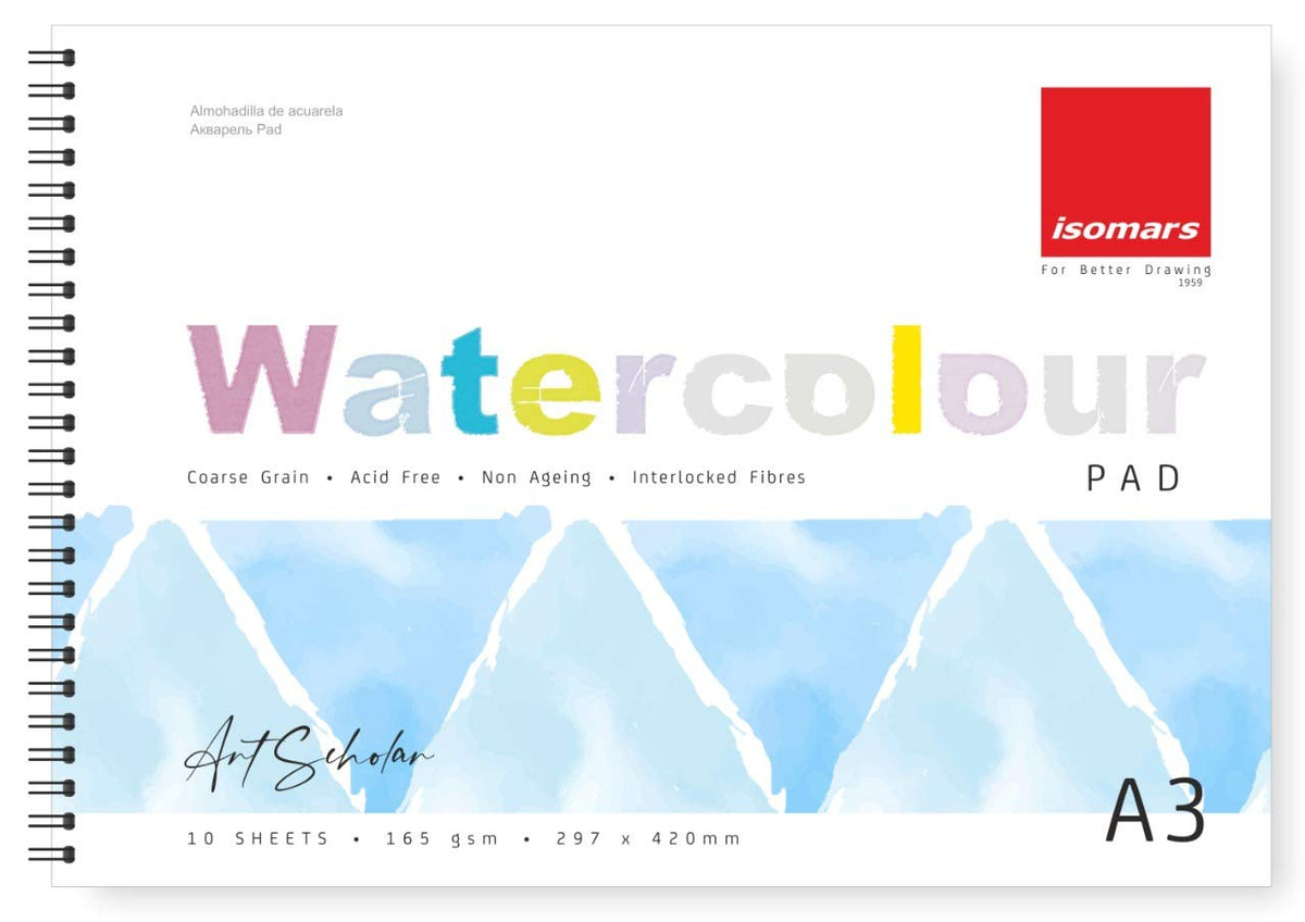 Watercolour Pad Art Scholar A3 - Isomars