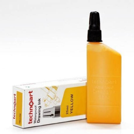 yellow technical drawing pen ink 25ml